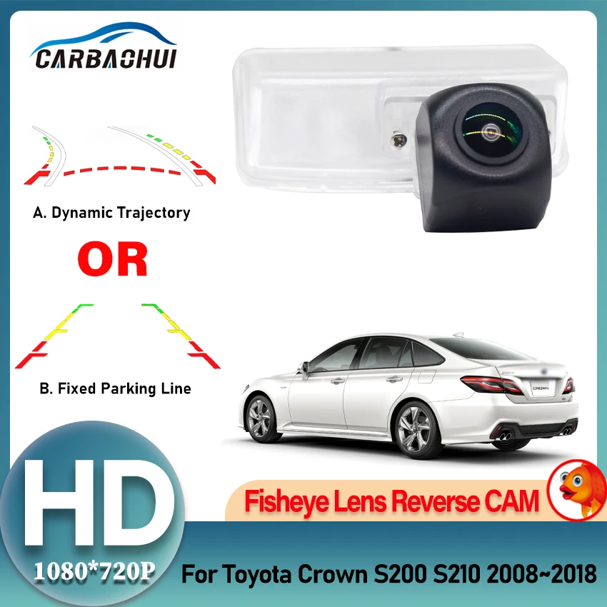 Car Rear View Camera For Toyota Crown S200 S210 2008 2009 ~2017 2018 Backup Parking Back HD CCD Waterproof CAM Accessories Kit