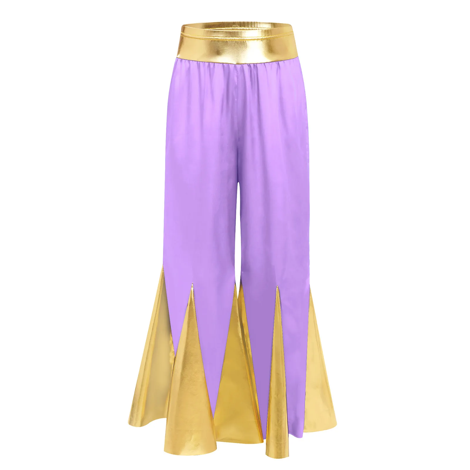 

Kids Girls Liturgical Praise Dance Costumes Long Pants Worship Costume Wide-Leg Trousers Ballroom Lyrical Dancewear Performance