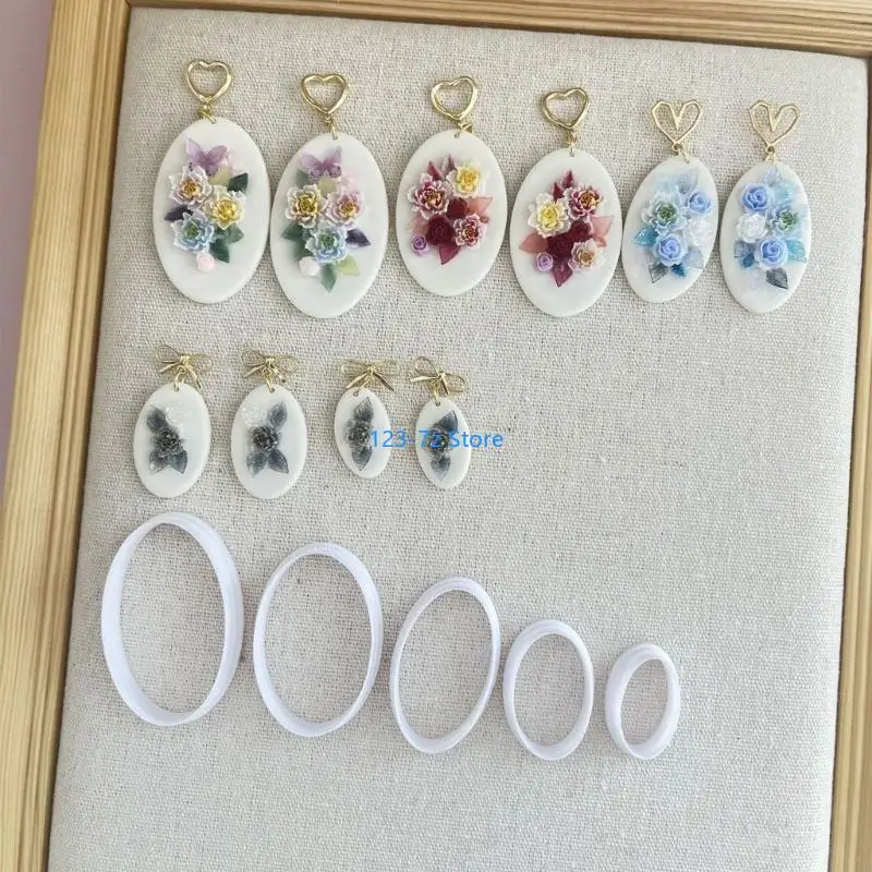 

A9BF Clay Sculpting Tool Geometric Earring Crafting Tool Clay Jewelry Molds