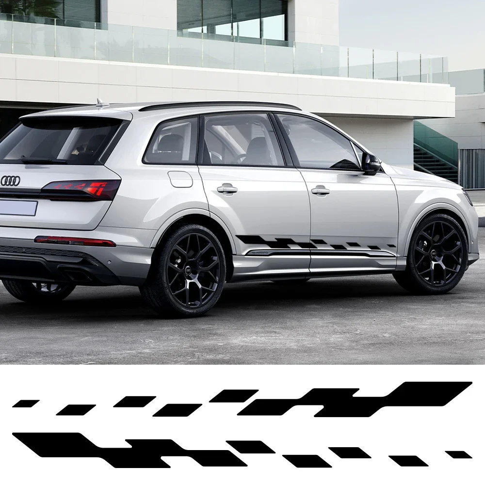 

Наклейка на боковую дверь автомобиля, виниловые наклейки с ромбами, накладки, внешняя графика, автоаксессуары для Audi Q7 4M 4L 2020 2007 2018 2016 2021