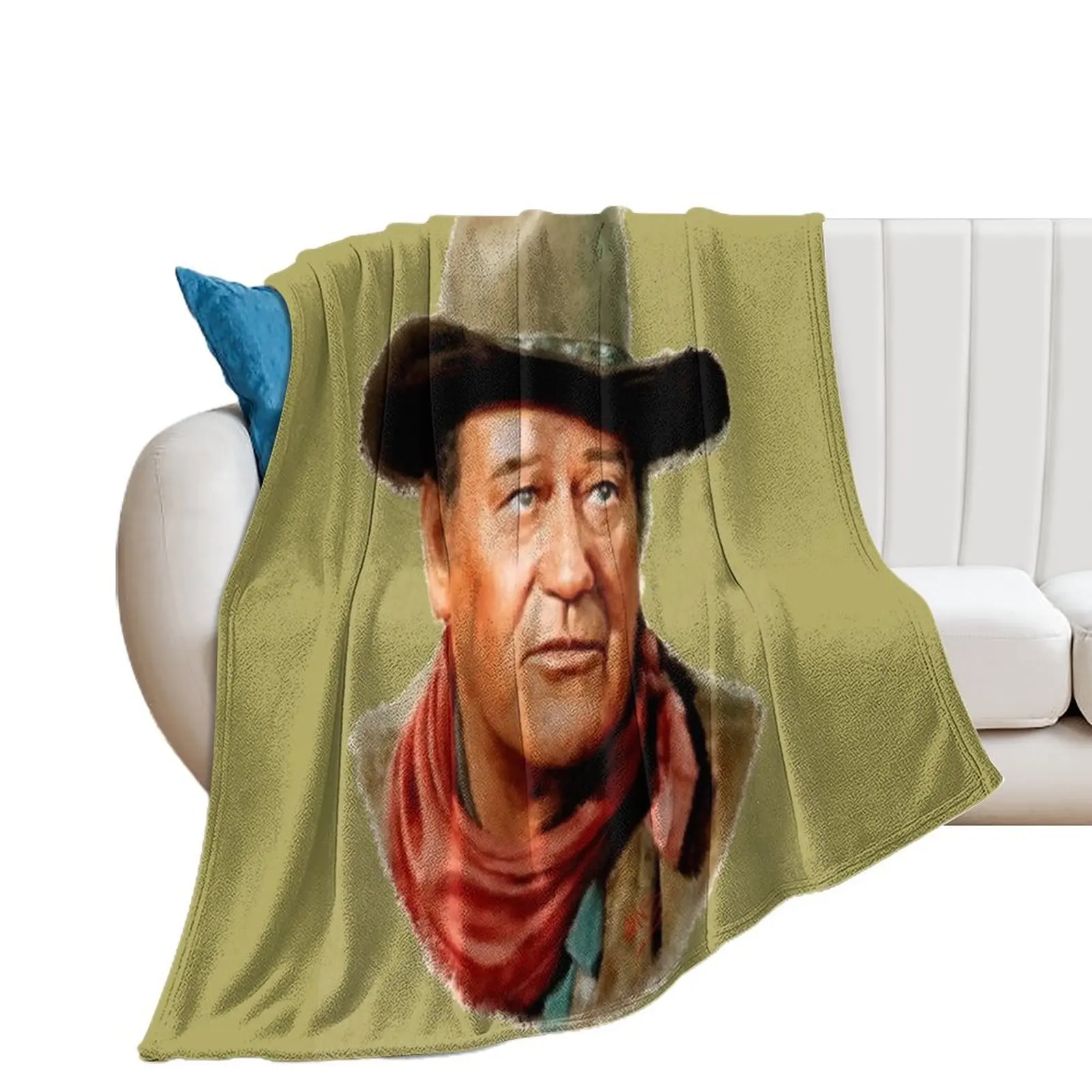 

John Wayne the Duke Throw Blanket bed plaid Luxury Throw Flannel Extra Large Throw Blankets