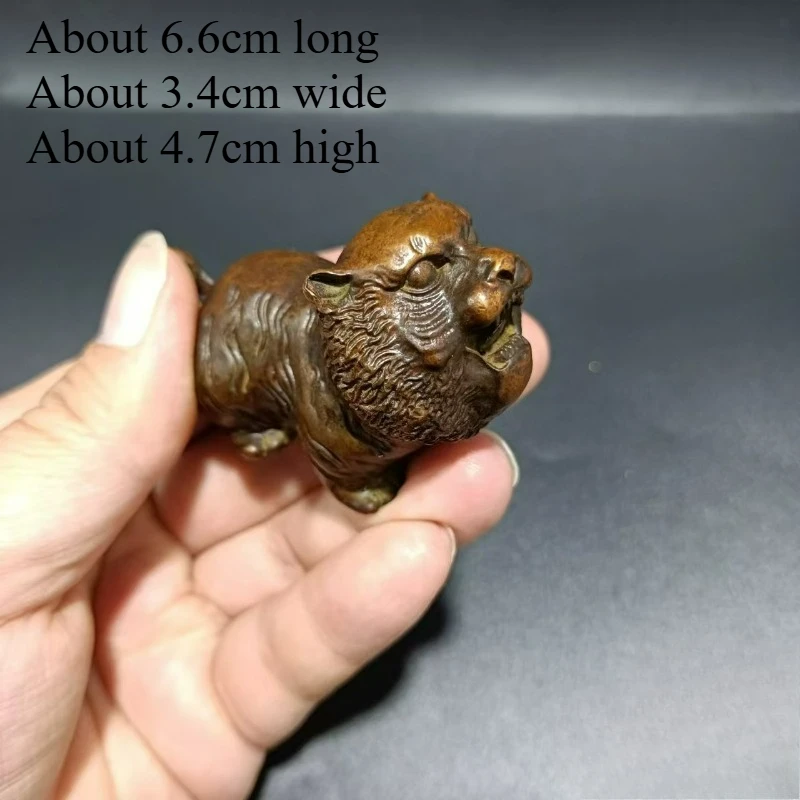 

Little Fairy/ Retro Brass Lucky Tiger Desktop Ornament Creative Metal Animal Tea Pet Mini Sculpture Home Living Room Decoration