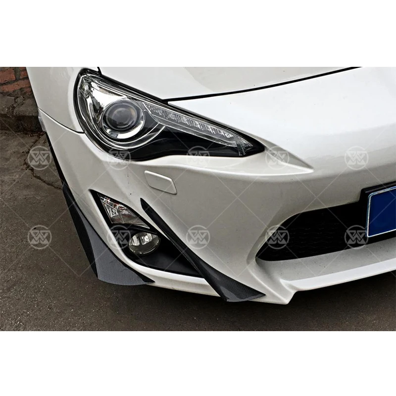 

Carbon Fiber Front Bumper Wind Knife Spoiler Trim Air Vents For Toyota GT86 Side Flaps Apron Canards Splitters Body Kits