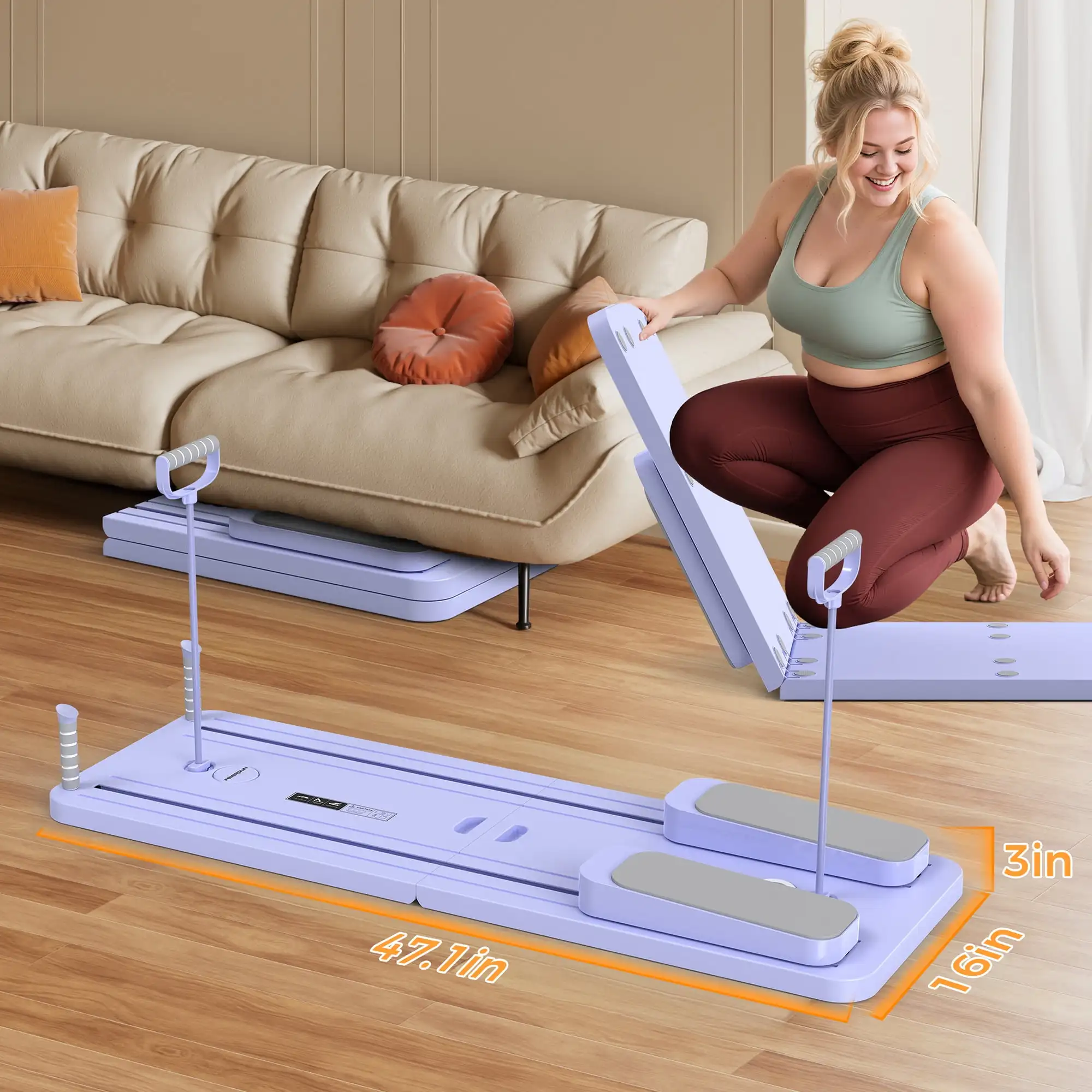 Factory Direct 2026 Top Rated Pilates Reformer Set with 300 LBS Weight Capacity, Portable Home