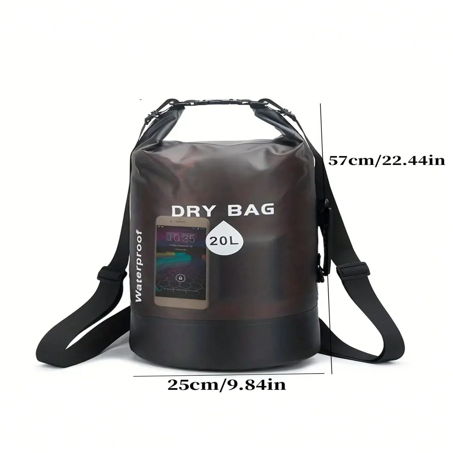 1Pc 20L Waterproof Dry Bag Outdoor Drifting And Swimming Equipment Dust And Waterproof Bag, Backable And Livable Ultra Light Wat