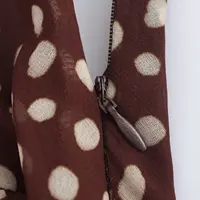 New Women's Clothing European And American Style Fashionable Simple Layered Decoration Polka Dot Sleeveless Suspender Dress - Image 5