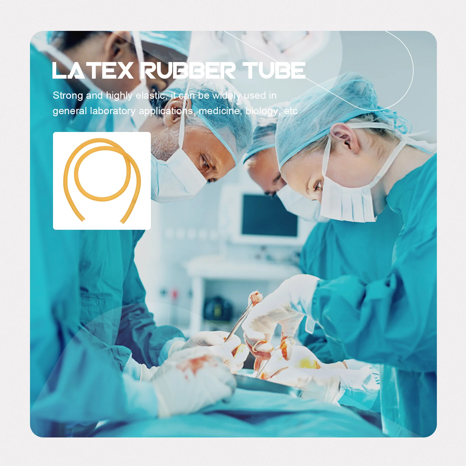 

1 шт. эластичная трубка из латекса для остановки кровотечений, гибкий хирургический шланг для лабораторий, биологии, сельского хозяйства