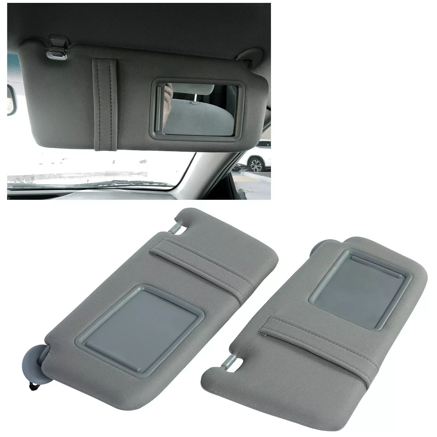 

2PCS Sun Visor Without Light for Toyota Camry 2007 2008 2009 2010 2011 74310-06750-E0 74320-06780-B0 Driver Passenge Side