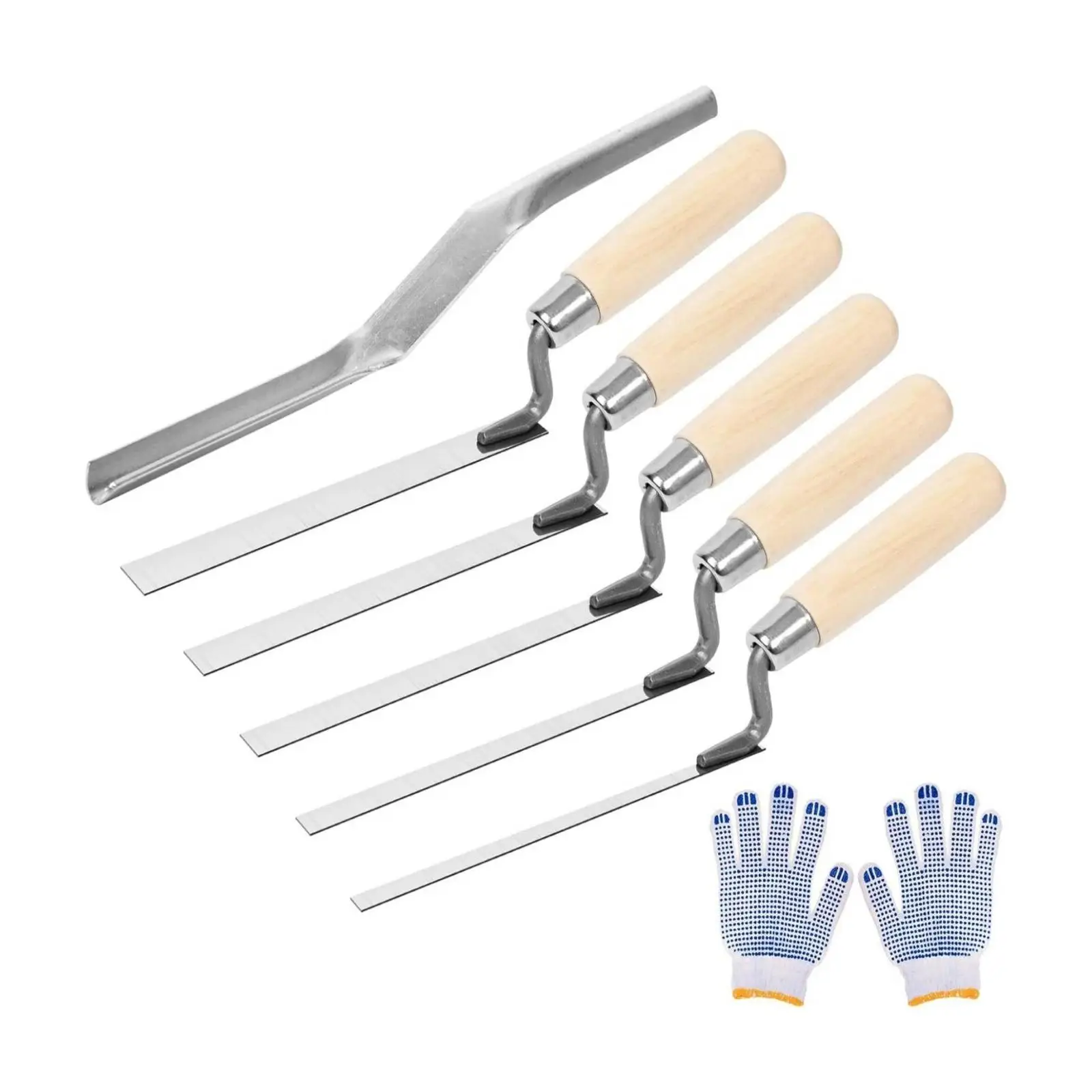Caulking Spatula Narrow Angled Bricklaying Trowel Brick Tools Kit for Manual Masonry Construction