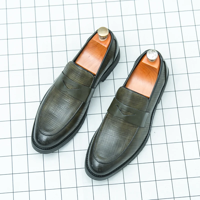 

Retro Men Loafers A Slip-on Casual Comfortable Fashion Leather Shoes Business Office Gentleman Shoes Size 38-48 Men Shoes