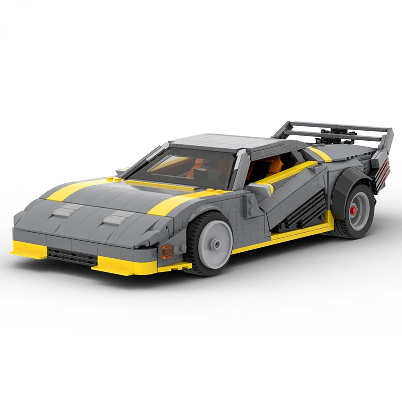 1163PCS MOC Cyberpunks Speed Champion TURBO-R Sports Car Game Series Building Blocks Assembled Sports Car Brick Toy Holiday Gift