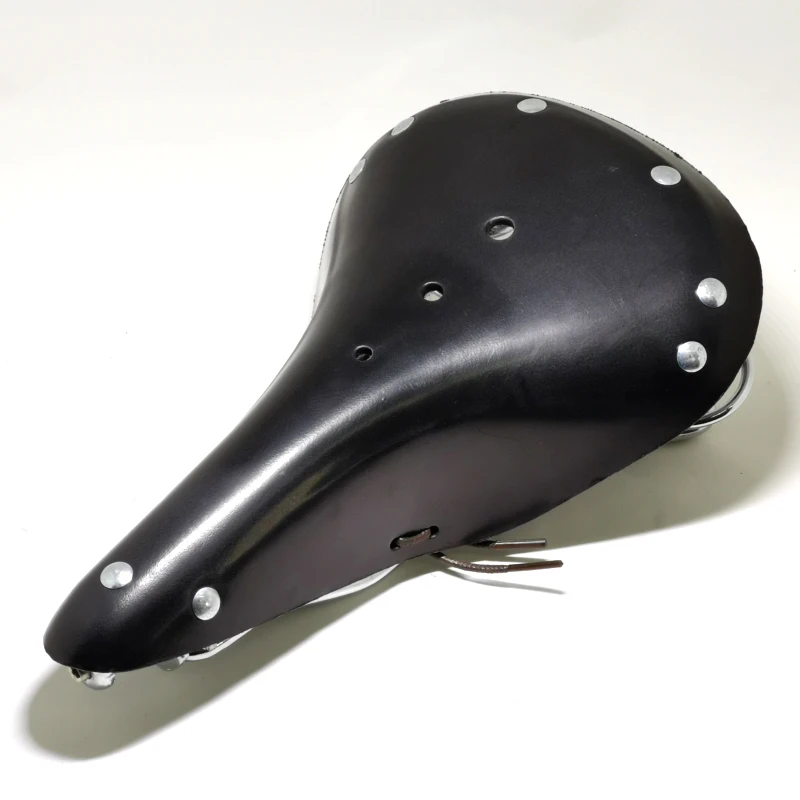 Multi Style Retro-Rindsleder-Fahrradsattel, bequem, erste Schicht Rindsleder, rein handgefertigt, Fahrradteile, G98 – Detail 17