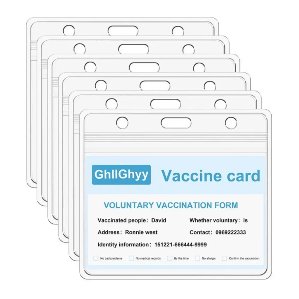 

1PC High Quality PVC Sealed Card Sleeve Transparent Waterproof ID Card Badge Holder Vertical/Horizontal Employee Card Case