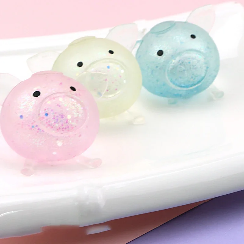 Squeeze Toys Pig Ball Toy Anti Stress Squishy Squeeze Pig Children Gift Kawaii Fidget Toy Pig Creative Design for Sdudents Kids