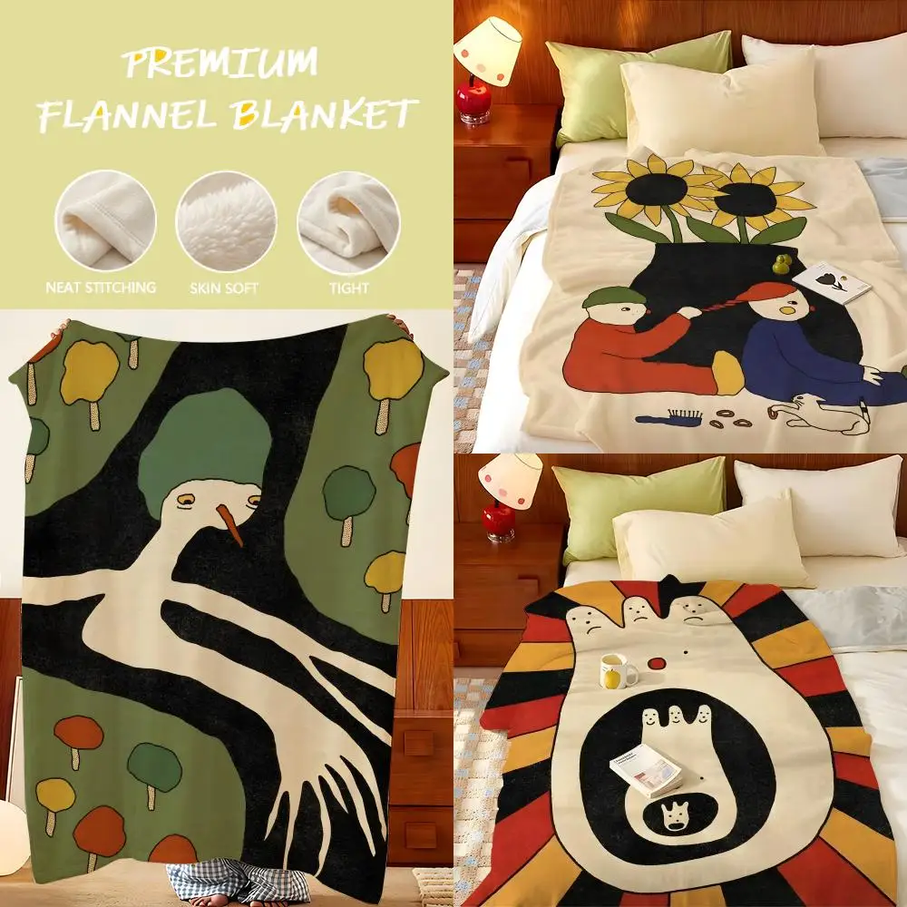 Artist R-Raysa F-Fontana Throw Flannel Throw Blanket, Lightweight Cozy, Durable Washable cute Cool
