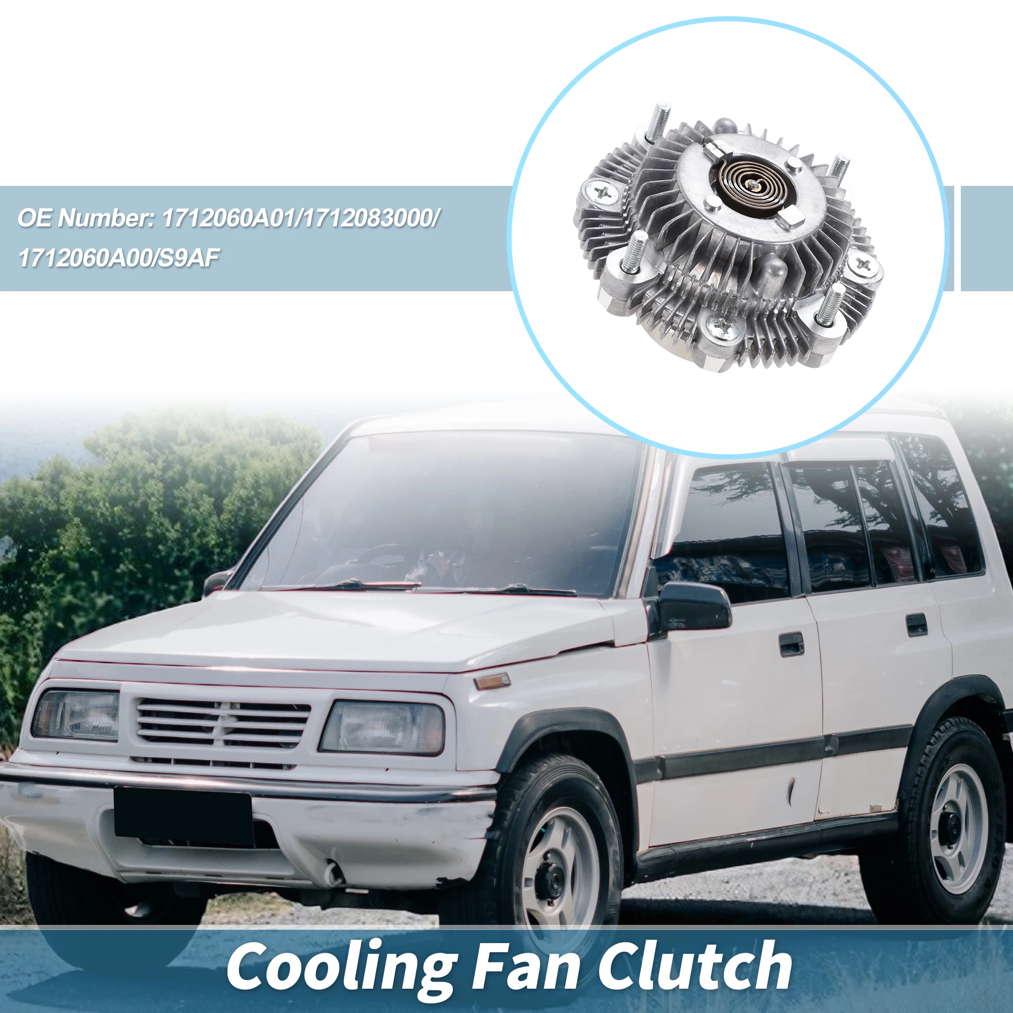 UXCELL Engine Cooling Fan Clutch for Suzuki Samurai L4 1.3L 1985-1995 No.1712060A01