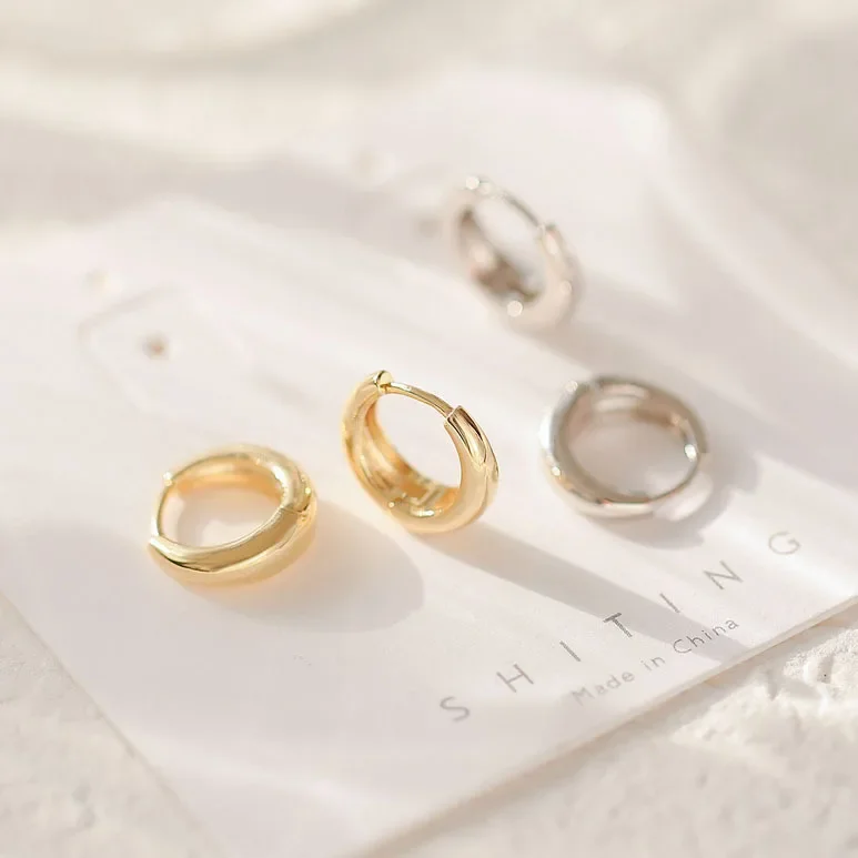 

925 Sterling Silver Korean Earrings Simple Temperament Exquisite Hot Semale Sexy Jewelry Gift