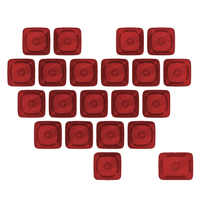 

21Pieces PC Not Engraving Blank Heart Keycap MOA Profile Height 1U 1.25U Dyeing Sublimations Caps for MX Switches