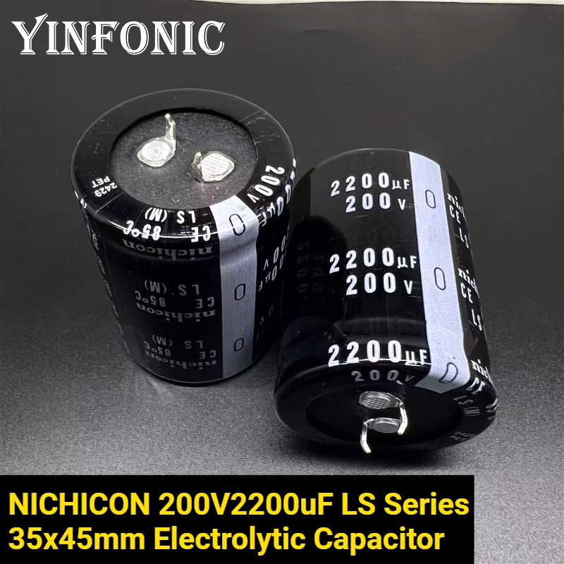 

2Pcs/10Pcs 2200uF/200V NICHICON LS Series 35x45mm High Quality 200V2200uF Snap-in PSU Aluminum Electrolytic Capacitor