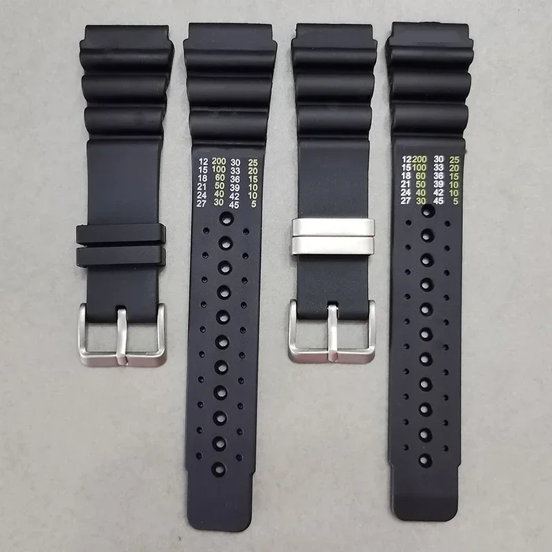 ND Limits Diver Silicone Strap 20mm 22mm 24mm for Seiko for Casio Citizen Promaster Water Ghost Resin Men Sport Watch Band
