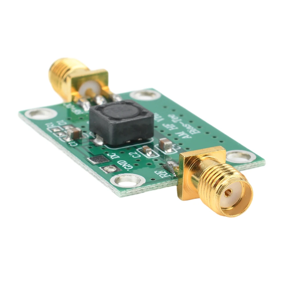 25K-100MHz RF Wideband Amplifier Module Coaxial Feed Biaser Low Insertion Loss HF AM DC 1-50V