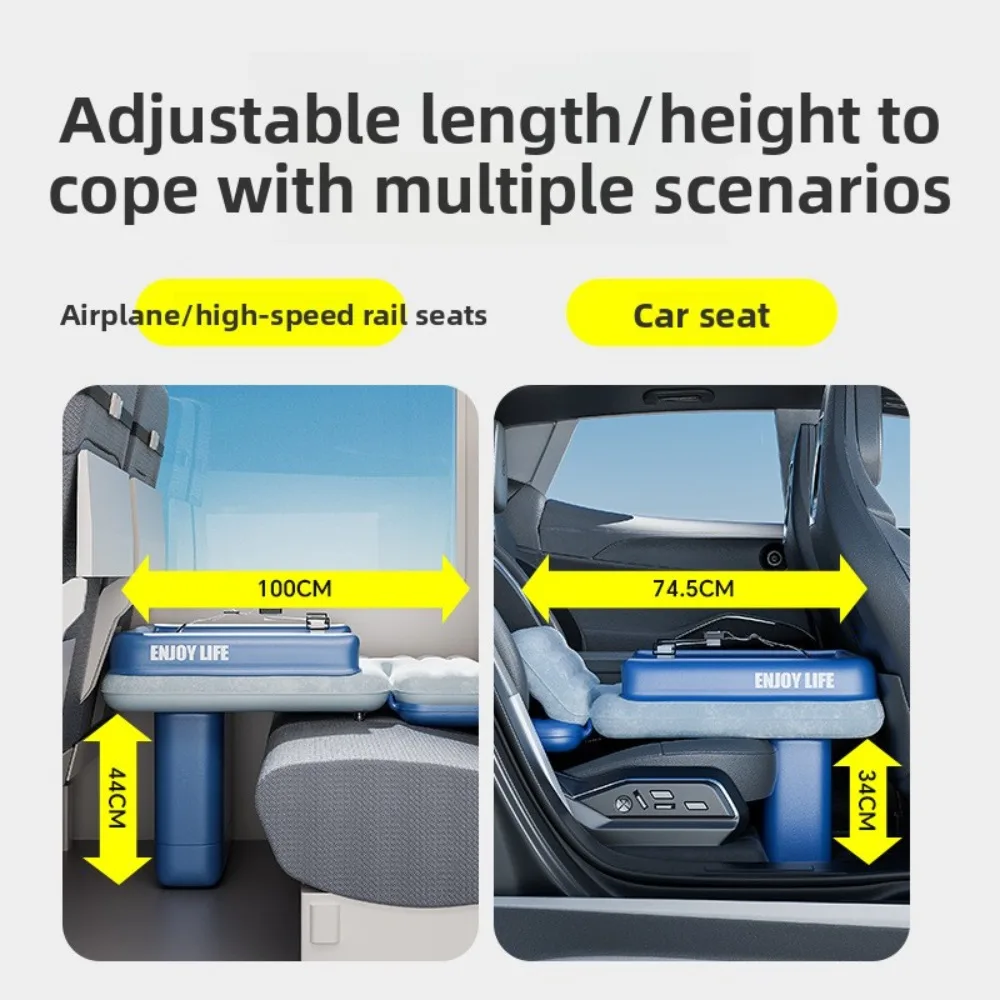 Inflatable Toddler Airplane Bed & Car Seat Extender Portable Kids Travel Mattress for Flying & Road Trips Sleeping Cushion