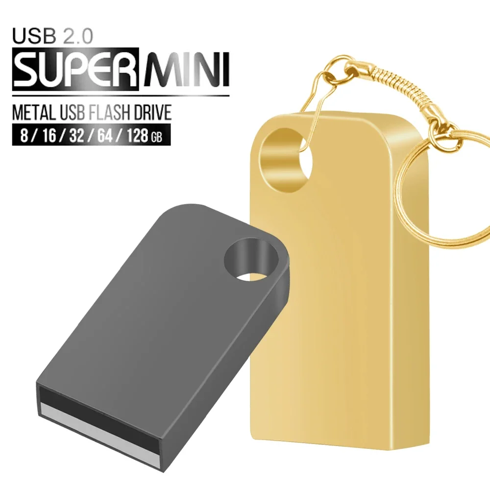 USB 2.0 Mini Metal USB Flash Drive 4GB 8GB 16GB 32G 64GB pen drive waterproof usb stick pendrive High speed gift