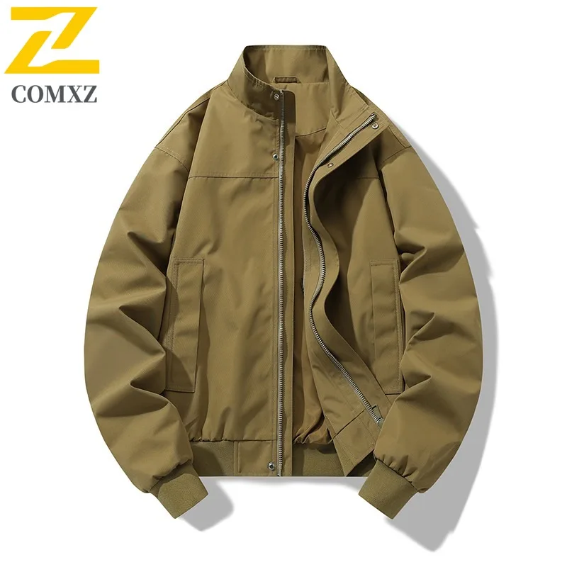 

COMXZ Men Coat 2025 Fashion Casual Travel Daily Wear Loose Windbreaker Jacket Camping Outdoor Comfortable Lightweight Jackets