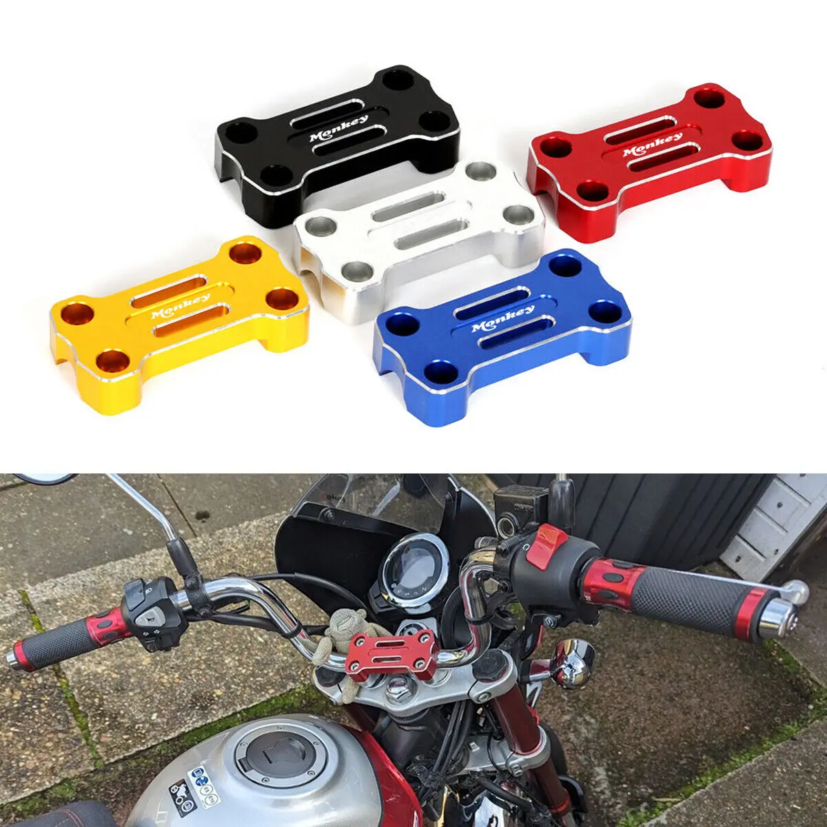 

MONKEY/DAX LOGO 3D Front Handlebar Top Clamp Cover For HONDA MONKEY 125 Z125 2018-2024 Parts Accessories CT 125 TRAIL 125 21-23