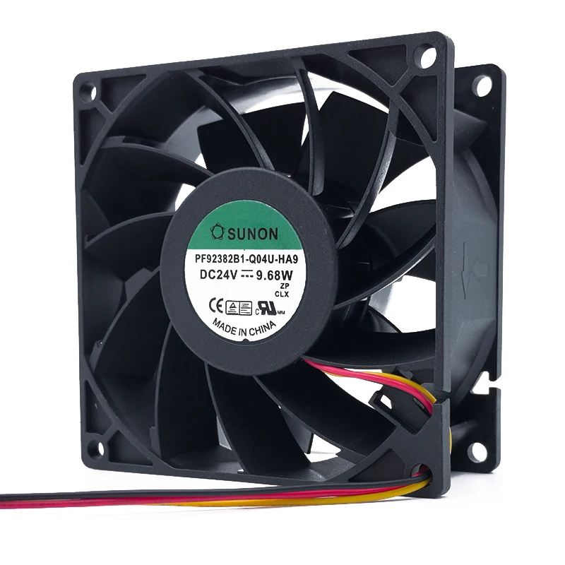 NEW ORIGINAL PF92382B1-Q04U-HA9 24V 3wires 9.68W 9038 90*90*38mm 9cm COOLING FAN