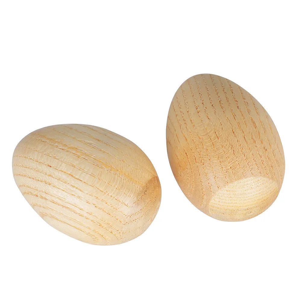 2Pcs Kids Musical Eggs Wooden Colorful Educational Shakers Enhance Creativity Cognitive Skill Development Percussion Instruments