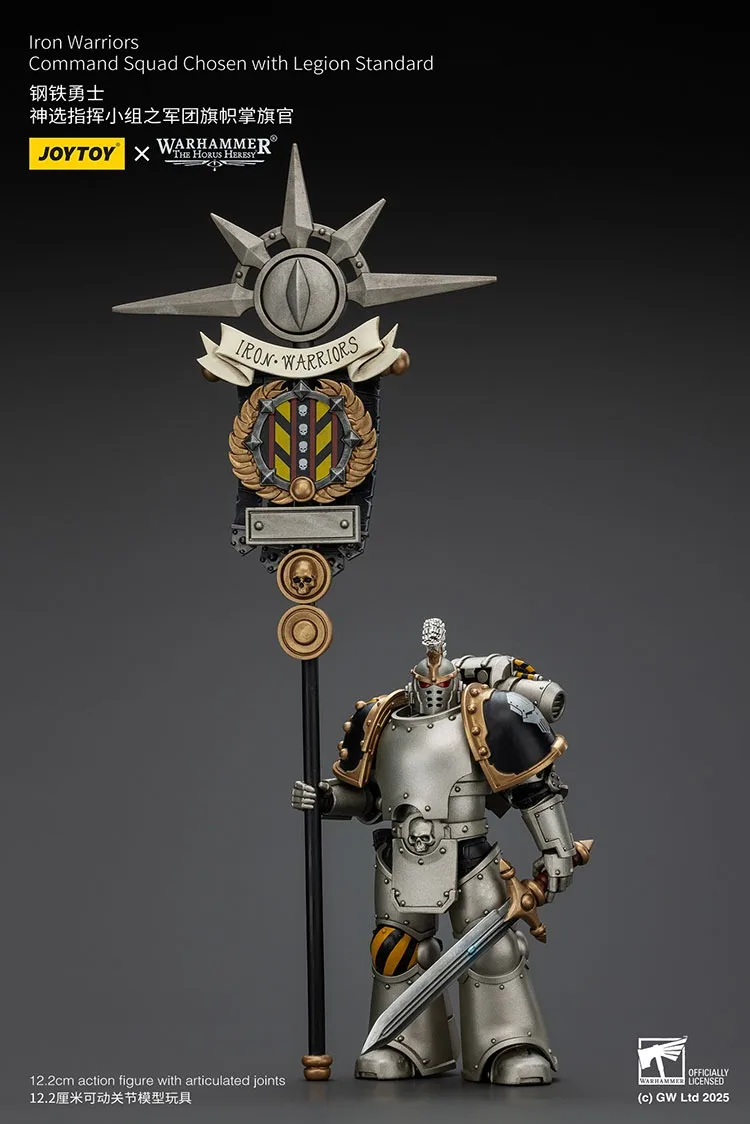 

JOYTOY Warhammer "The Horus Heresy" Iron Warriors Command Squad Chosen With Legion Standard Action Figures Doll Gift Collection