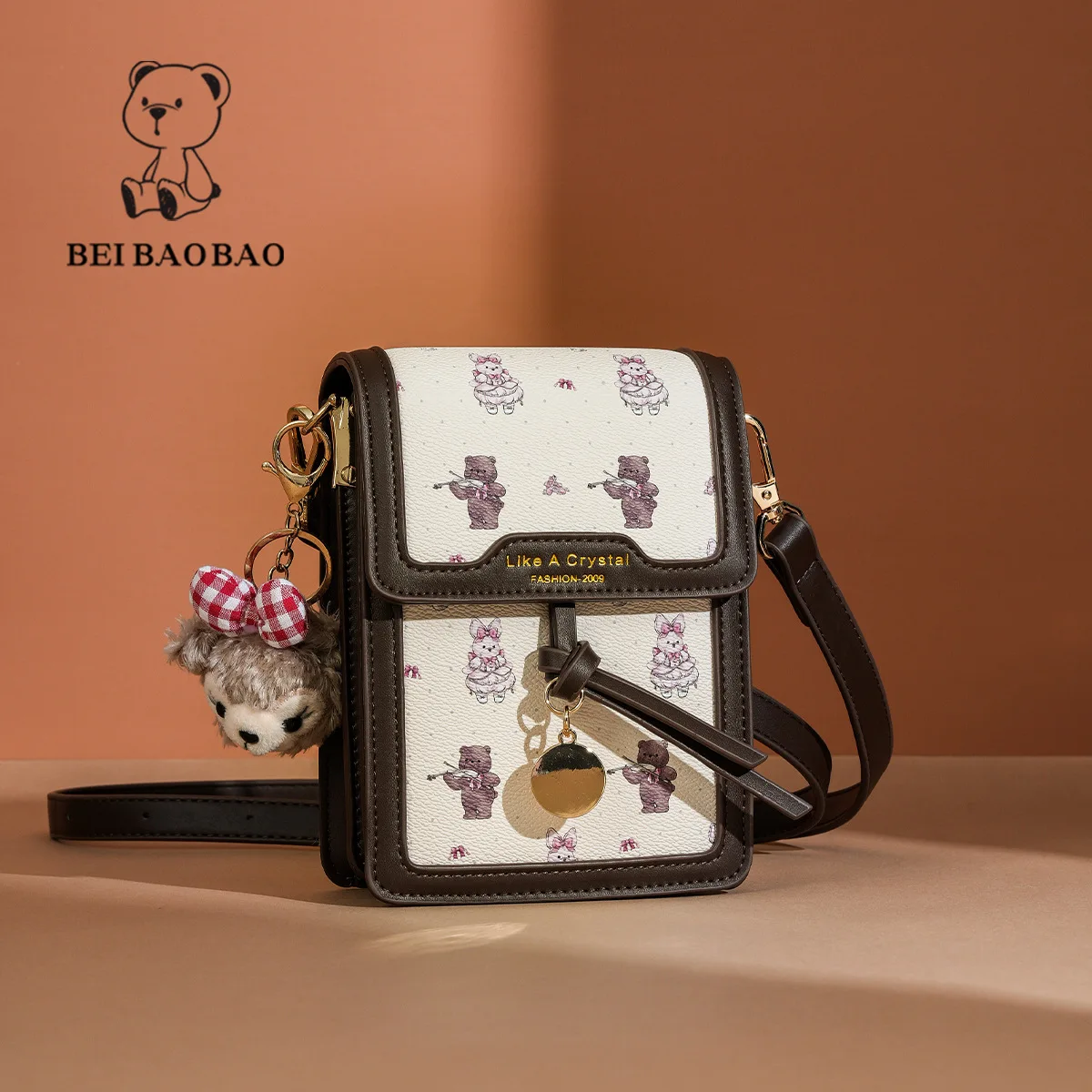 Beibao Fashion Small Bag for Women 2024 New Single Shoulder Crossbody Bag Versatile Mini Phone Bag Wallet Женская сумка