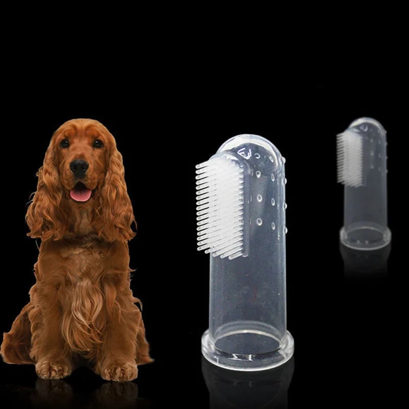 Cunas de dedo de silicona para mascotas, cepillo de dientes para gatos y Perros, productos de limpieza bucal, además