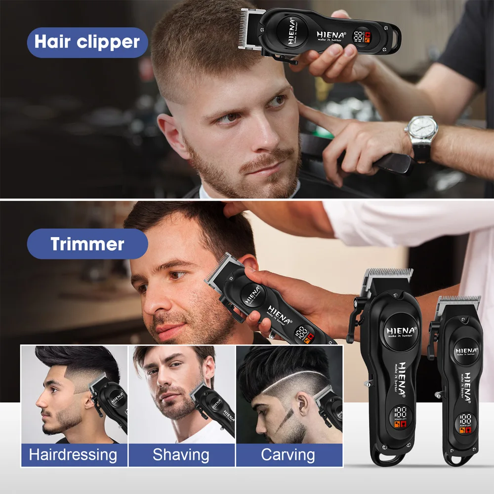 HIENA New Hair Clipper Set Professional Oil Head Carving Hair Clipper For Men Barber Salon Hairdressing Cutting Machine Trimmers
