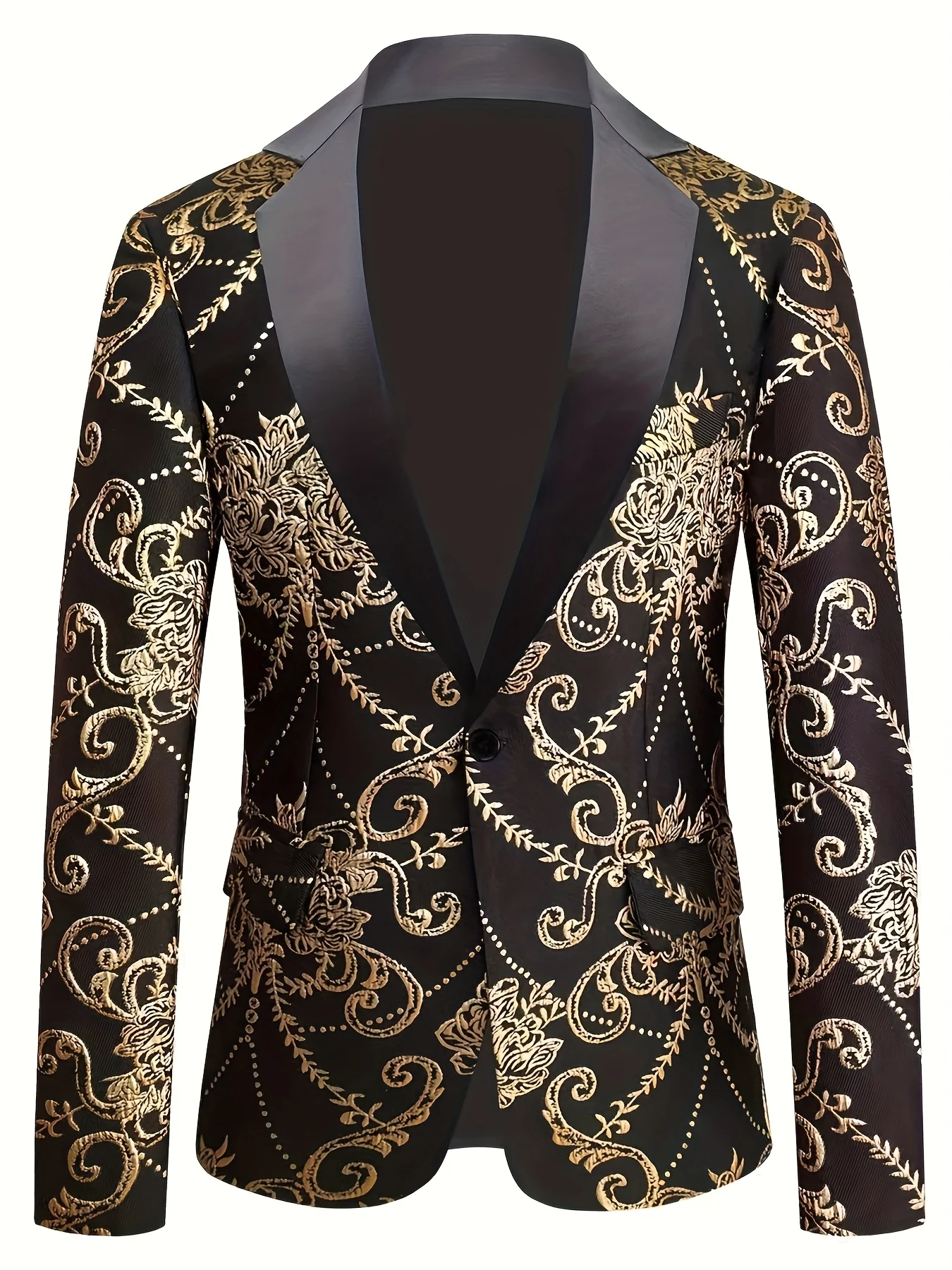 

Male Slim Blazer Coat New Fashion Luxury Suit Jacket Men's Coat Long Sleeved Top Banquet Dress Street Performer Clothing