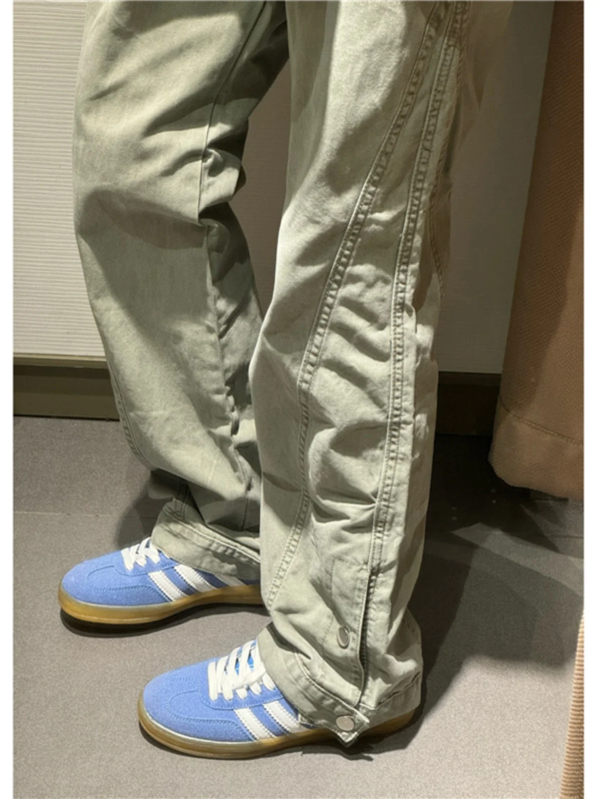 

American Sle Cleanfit Men's Autumn Winter Denim Jeans High Street Vibe Workwear Pants Knife Straight Leg Casual Trousers