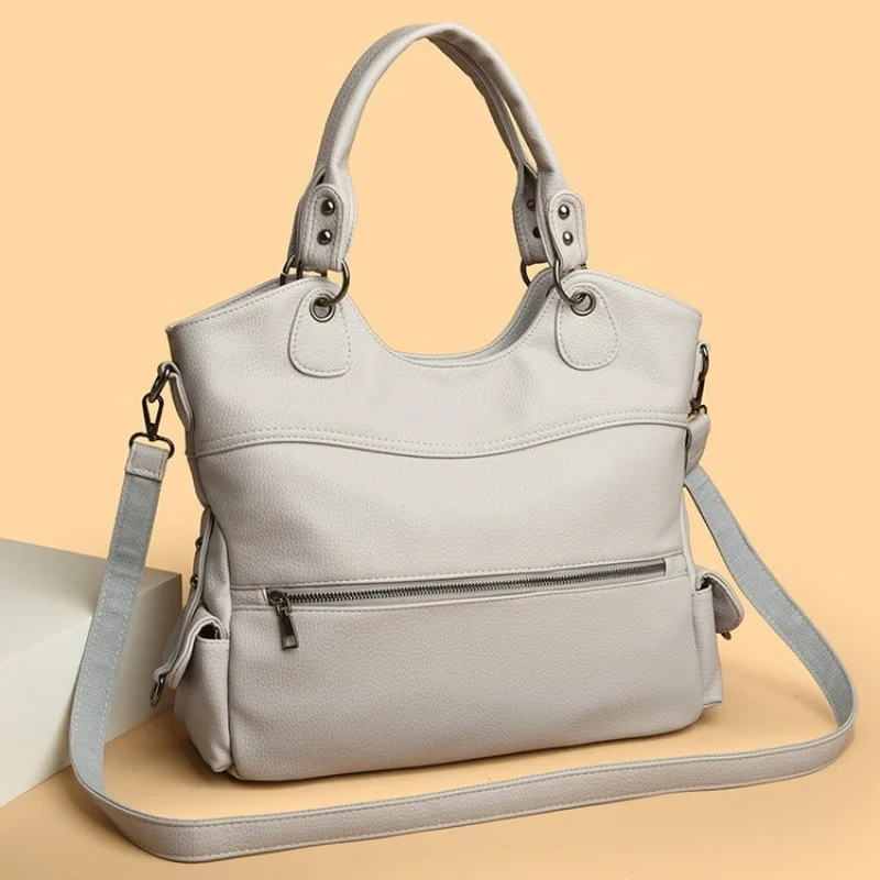 

High-End Vintage Messenger Purse - Trendy Leather Crossbody Bag For Women, Minimalist Parisian Tote With Large Capacity