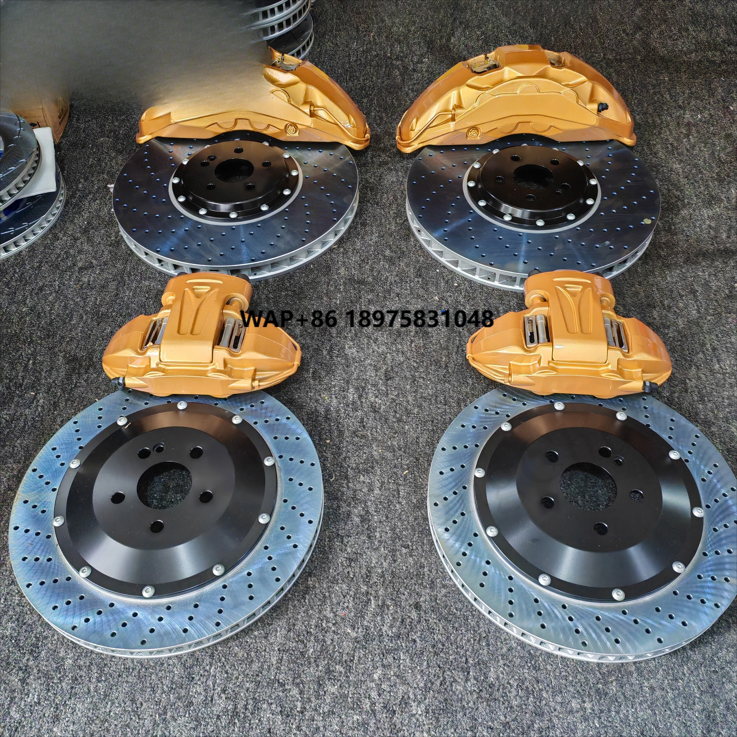 Front Wheel Brake System Upgrade Brake Calipers 10 Pistons Rear Wheel Mechatronics Kit