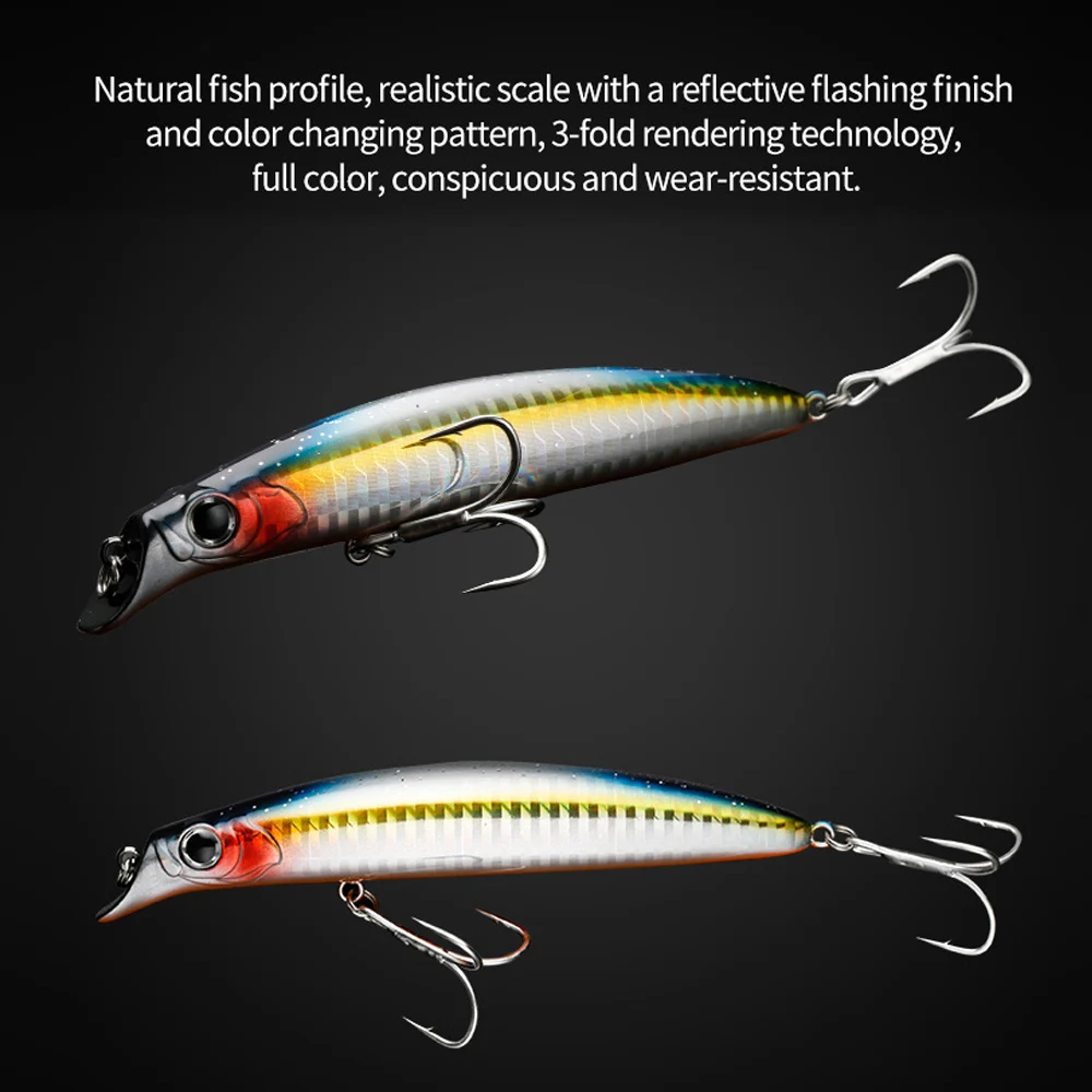 Fishing Bait 105mm 18.5g Lure Slow Sinking Lure Steel Ball Inside Jerkbait Minnow Wobbler Minnow Bass Pike Tackle낚시 낚시대