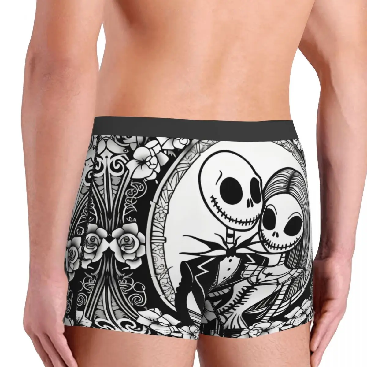 Custom Male Fashion The Nightmare Before Christmas Underwear Gothic Skull Boxer Briefs Soft Shorts Panties Underpants