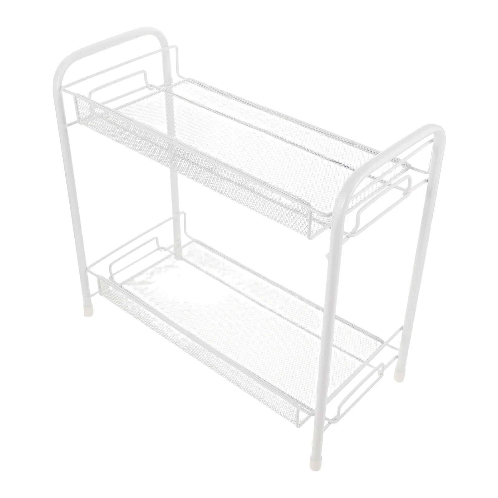

Double Layer Coffee Storage Stainless Steel Kitchen Countertop Organizer Spice Seasoning Shelf Modern Design Space
