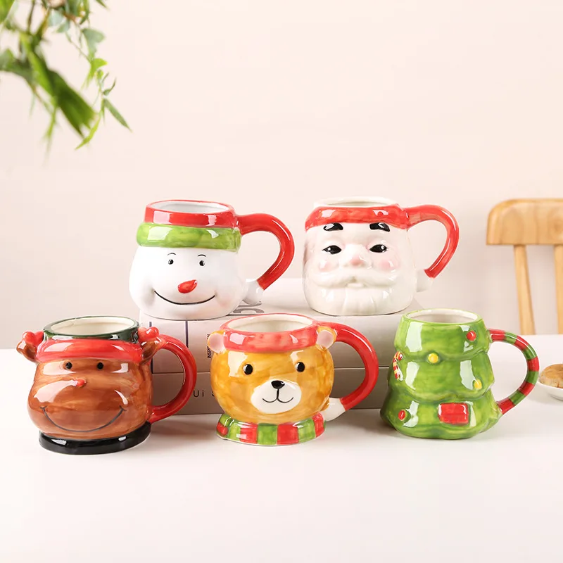 Christmas Sock Shaped Mugs Santa Claus Ceramic Water Coffee Cup Creative Drinkware Christmas GiftHot Drinks Such Milk Tea