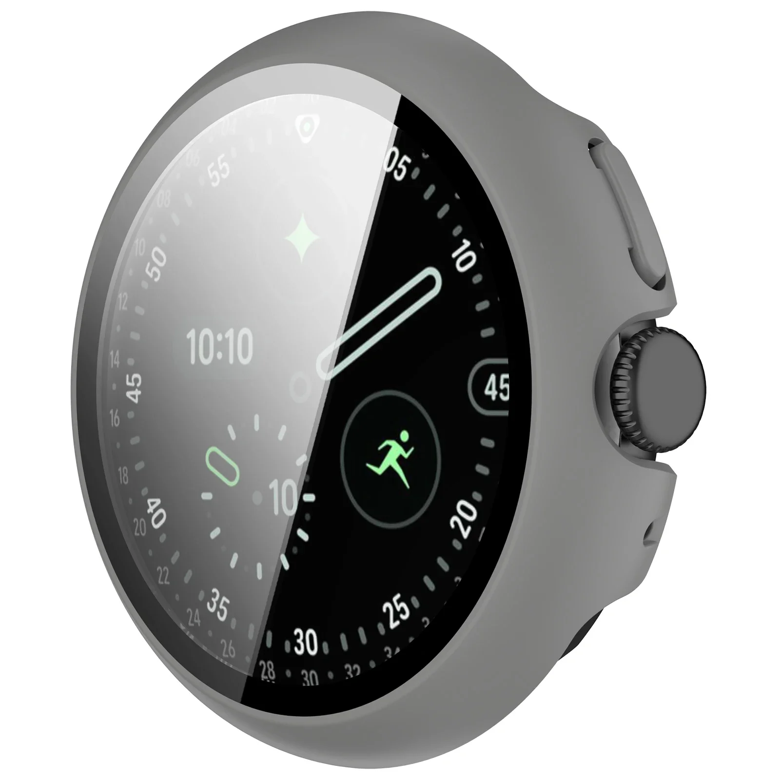 Gehärtetes Glas + Hülle für Google Pixel Watch 5 41mm 45mm, Hart-PC Rundumschutz-Bumper mit Displayschutzfolie für Google Pixel Watch 4 – Detail 11