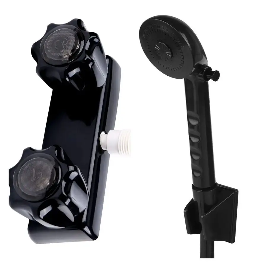 

Shower Faucet w Showerhead and Hose Outdoor NonMetallic Shower Parts OnOff Handheld Shower Head Valve Diverter Replacements for