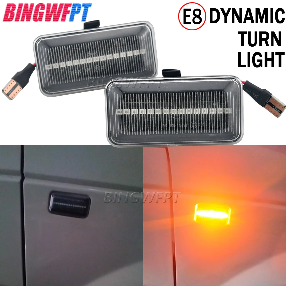 2PCS Dynamic LED Side Marker Lights Arrow Turn Signal Blinker Lamp For VW Golf Mk1 Mk2 Scirocco Jetta Passat Polo Caddy Corrado