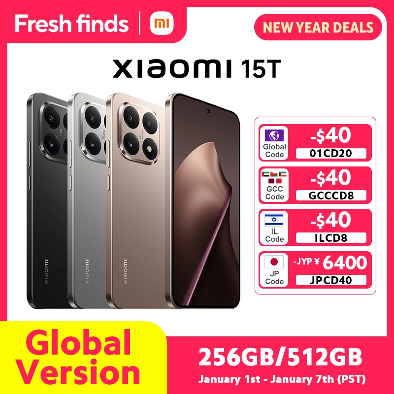 Мировая премьера Xiaomi 15T 5G Смартфон Leica Camera MTK Размер 8400-Ультра 12 ГБ ОЗУ 67 Вт 5500 мАч 6,83 дюйма AMOLED-дисплей 120 Гц