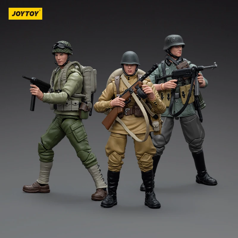 JOYTOY 1/18 Maßstab WWII Wehrmacht Sowjetische Infanterie Vereinigte Staaten Armee Action Figur Modell Spielzeug Für Sammlung