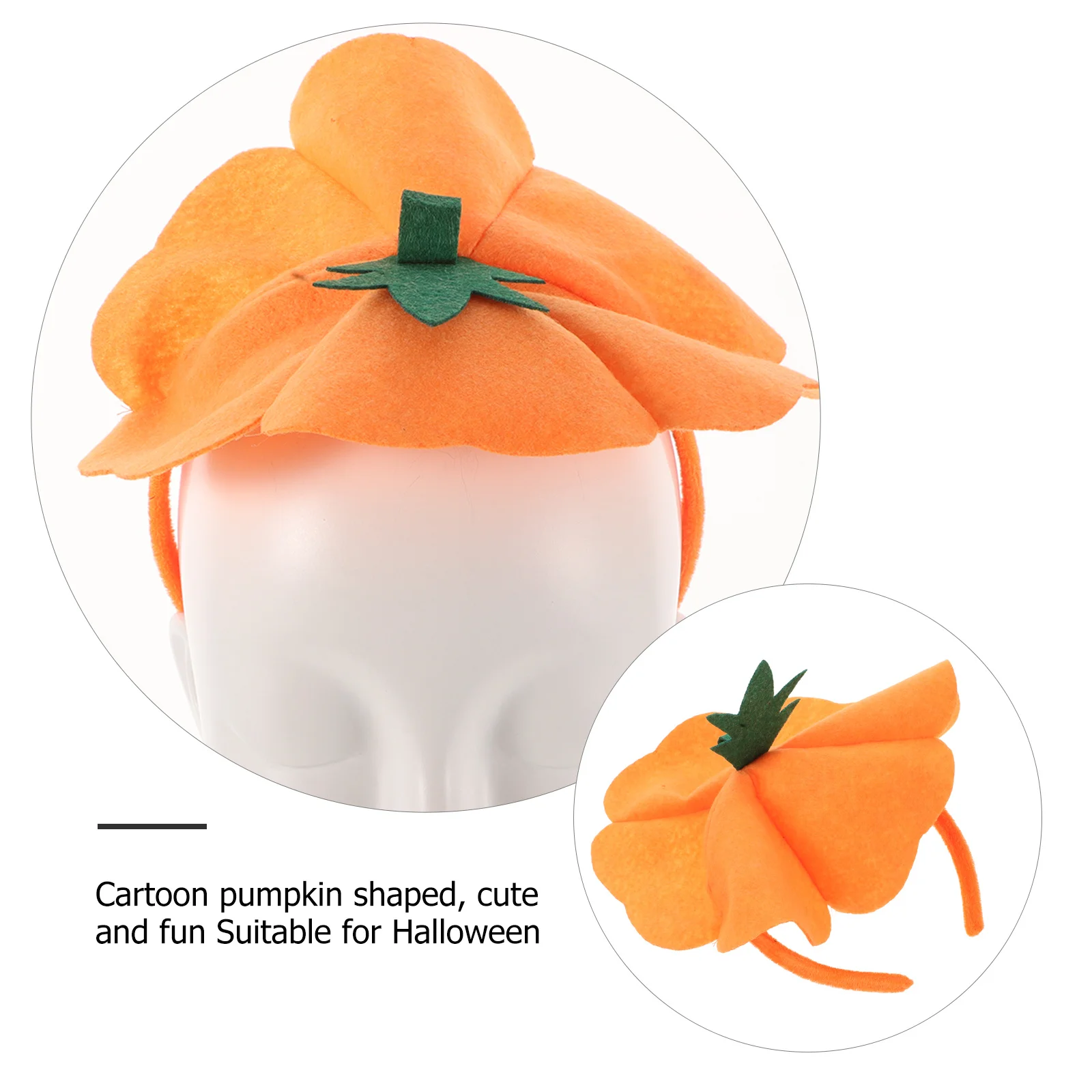 عصابة رأس على شكل يقطين الهالوين للنساء، قبعة يقطين كرتونية مريحة مناسبة للحفلات التنكرية، عصابة رأس للهالوين