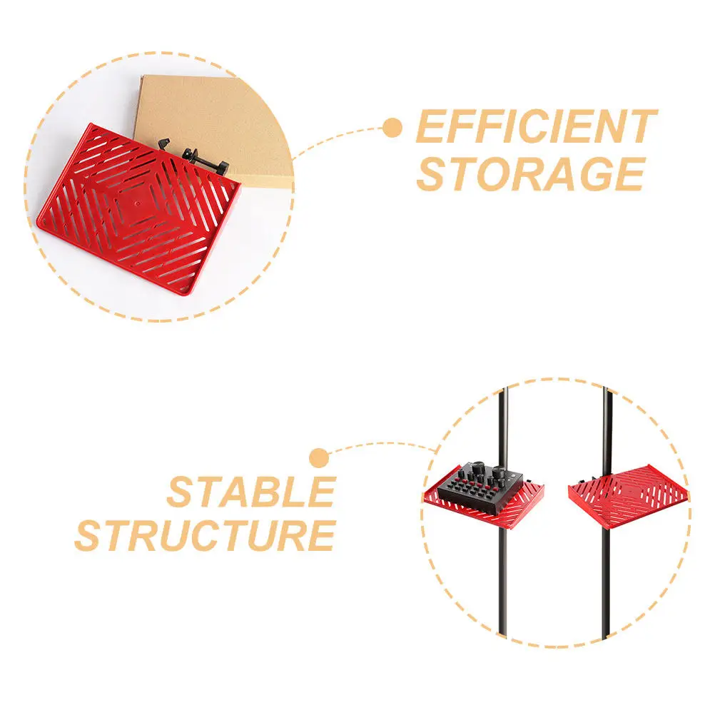 2Pcs Live Broadcast Bracket Multi-Functional Microphone Stand Tray Adjustable Height Angle Sound Card Holder for Outdoor